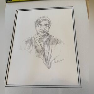 Drawing of Caesar Chavez by Ron Pekar